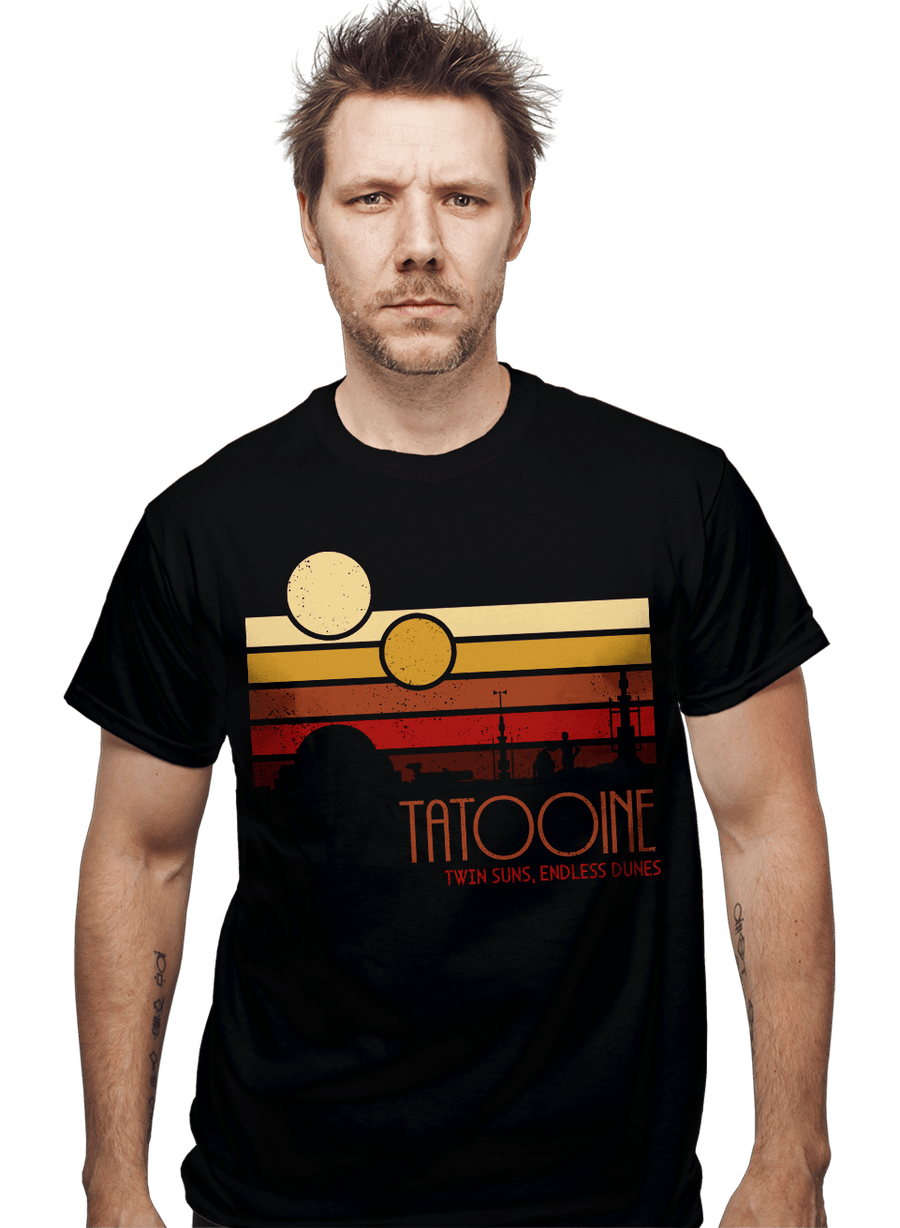 Daily_Deal_Shirts Retro Tatooine Sci-Fi Graphic Tee - Unique Design