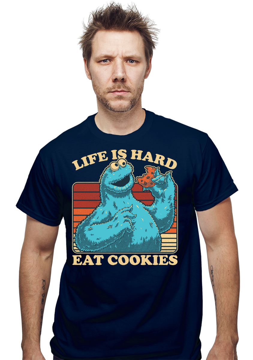 Life Hard, Eat Cookie - Nerdy T-Shirt by StudioMootant | ShirtPunch