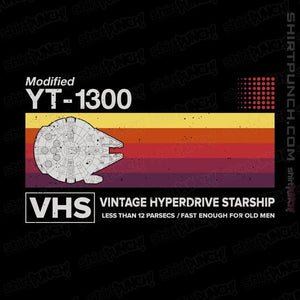 Daily_Deal_Shirts Magnets / 3"x3" / Black Vintage Hyperdrive Starship