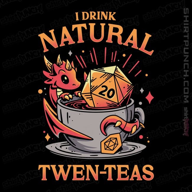 Daily_Deal_Shirts Magnets / 3"x3" / Black D20 Tea Time
