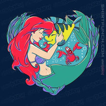 Load image into Gallery viewer, Daily_Deal_Shirts Magnets / 3&quot;x3&quot; / Navy Mermaid Love
