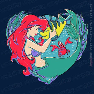 Daily_Deal_Shirts Magnets / 3"x3" / Navy Mermaid Love