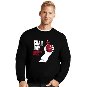 Daily_Deal_Shirts Crewneck Sweater, Unisex / Small / Black Medieval Idiots