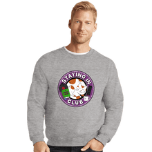 Load image into Gallery viewer, Secret_Shirts Crewneck Sweater, Unisex / Small / Sports Grey Staying In Club
