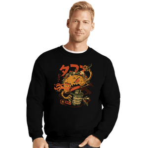 Daily_Deal_Shirts Crewneck Sweater, Unisex / Small / Black Spicy Taco Attack