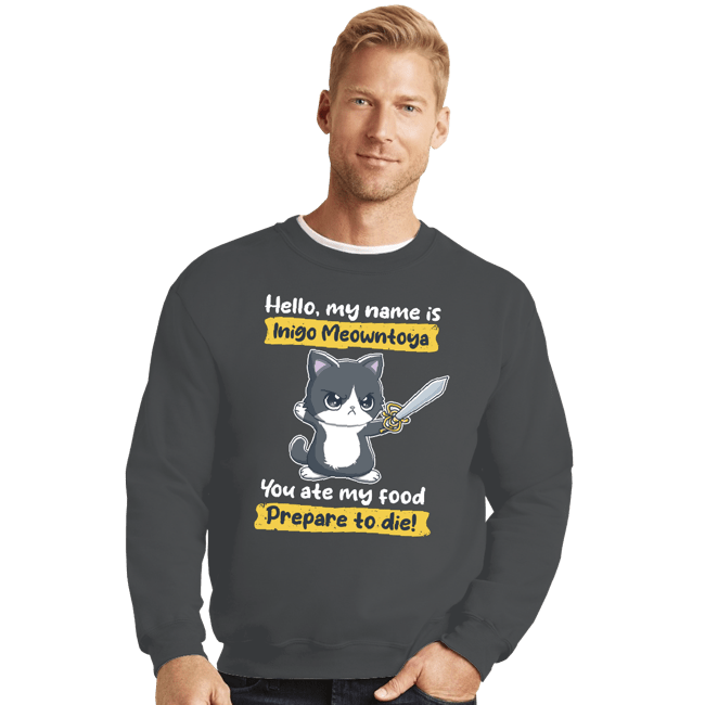 Daily_Deal_Shirts Crewneck Sweater, Unisex / Small / Charcoal Inigo Meowntoya