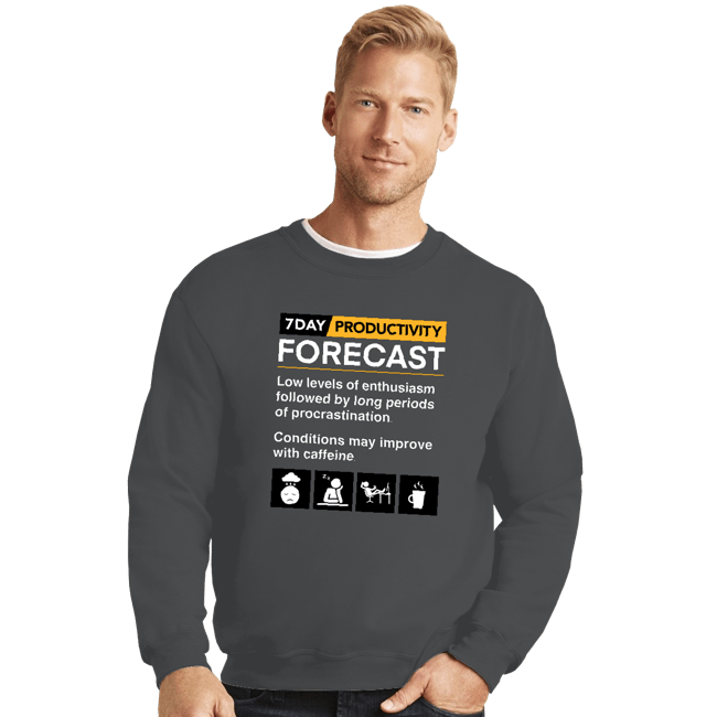 Secret_Shirts Crewneck Sweater, Unisex / Small / Charcoal Productivity Forecast