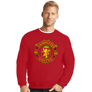Daily_Deal_Shirts Crewneck Sweater, Unisex / Small / Red Lannister United