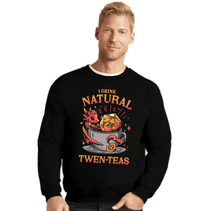 Daily_Deal_Shirts Crewneck Sweater, Unisex / Small / Black D20 Tea Time