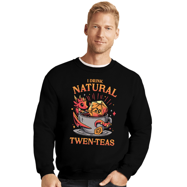 Daily_Deal_Shirts Crewneck Sweater, Unisex / Small / Black D20 Tea Time