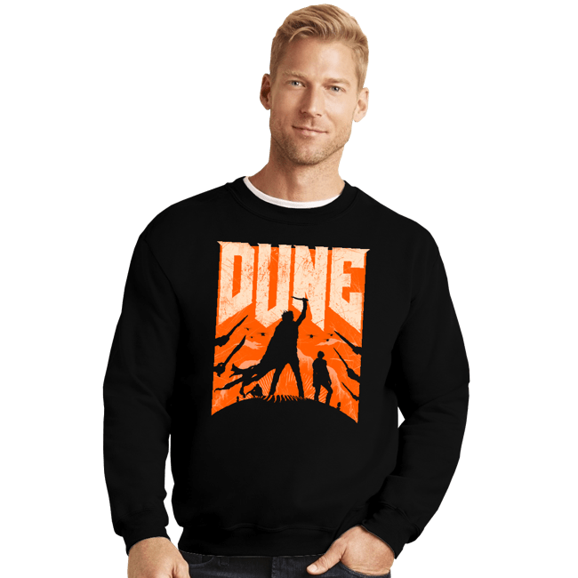 Daily_Deal_Shirts Crewneck Sweater, Unisex / Small / Black Dune Slayer