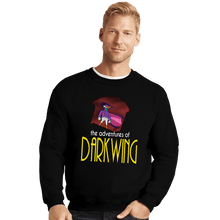Load image into Gallery viewer, Secret_Shirts Crewneck Sweater, Unisex / Small / Black Darkwing Animated Series
