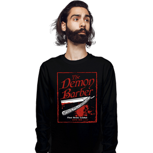 Daily_Deal_Shirts Long Sleeve Shirts, Unisex / Small / Black The Demon Barber.