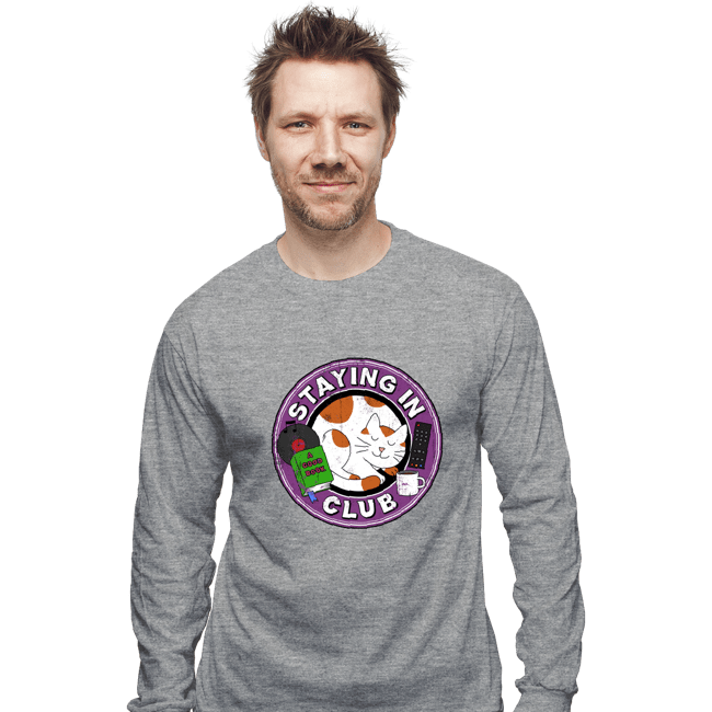 Secret_Shirts Long Sleeve Shirts, Unisex / Small / Sports Grey Staying In Club