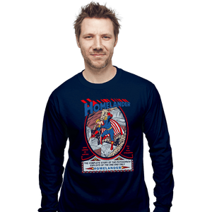 Secret_Shirts Long Sleeve Shirts, Unisex / Small / Navy Homelander Comic