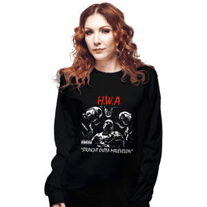 Daily_Deal_Shirts Long Sleeve Shirts, Unisex / Small / Black HWA - Straight Outta Malevelon