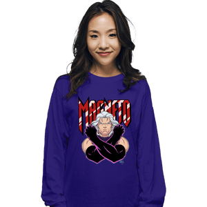 Daily_Deal_Shirts Long Sleeve Shirts, Unisex / Small / Violet Magneto 97