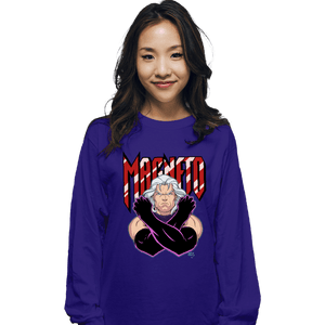 Daily_Deal_Shirts Long Sleeve Shirts, Unisex / Small / Violet Magneto 97