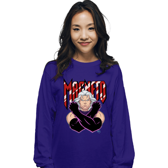 Daily_Deal_Shirts Long Sleeve Shirts, Unisex / Small / Violet Magneto 97