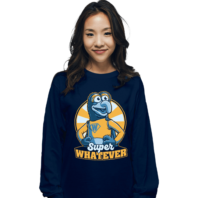 Daily_Deal_Shirts Long Sleeve Shirts, Unisex / Small / Navy Super Whatever
