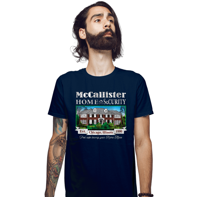 Secret_Shirts Fitted Shirts, Mens / Small / Navy McCallister Home Security
