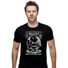 Load image into Gallery viewer, Shirts Fitted Shirts, Mens / Small / Black Magical Black Cat Girl
