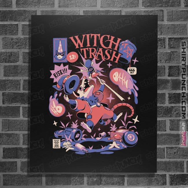 Daily_Deal_Shirts Posters / 4"x6" / Black Witch Trash