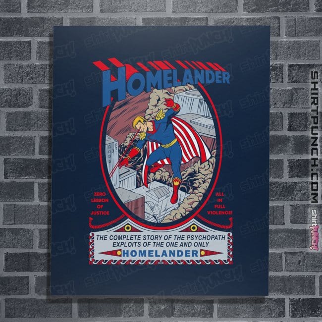 Secret_Shirts Posters / 4"x6" / Navy Homelander Comic