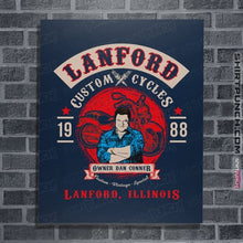 Load image into Gallery viewer, Secret_Shirts Posters / 4&quot;x6&quot; / Navy Lanford Custom Cycles
