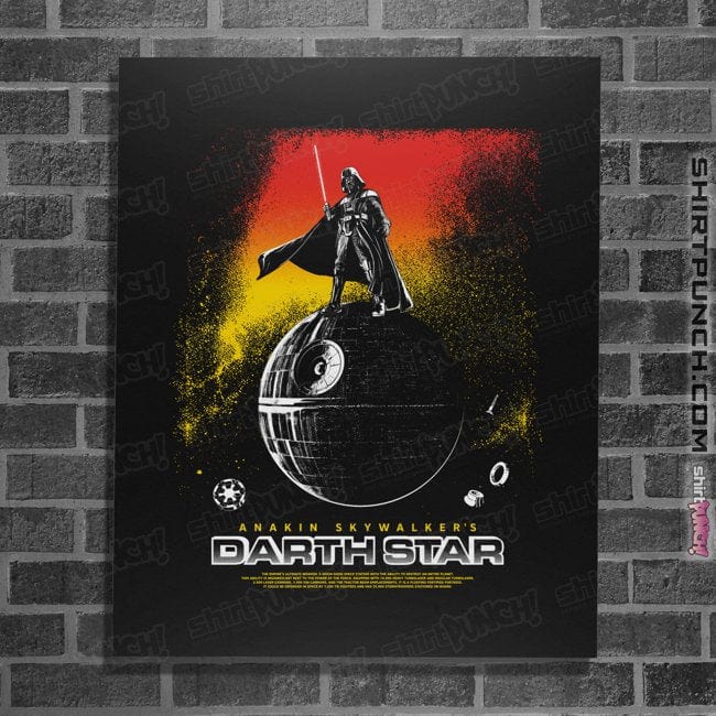 Secret_Shirts Posters / 4"x6" / Black Darth Star.