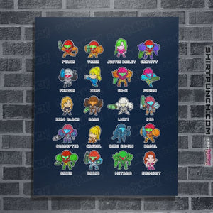 Secret_Shirts Posters / 4"x6" / Navy The Many Suits Of Samus!