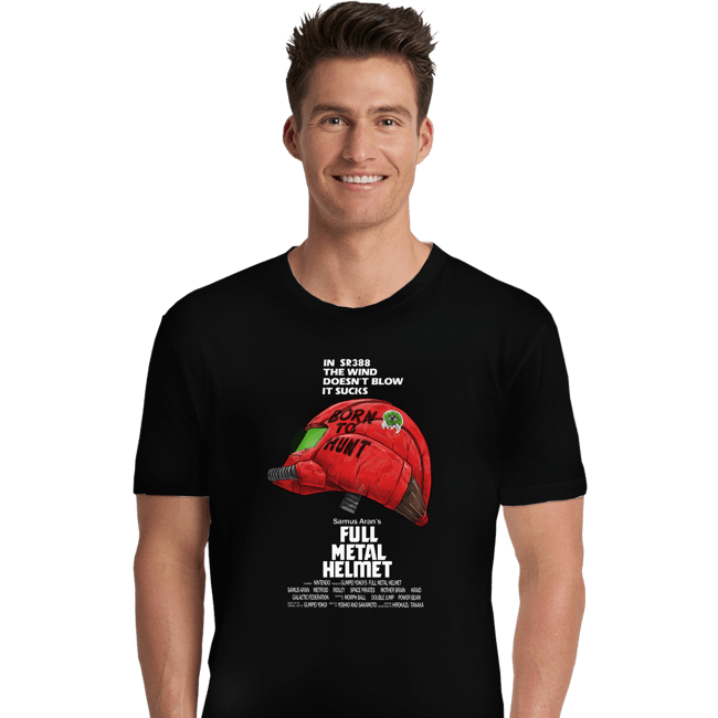 Shirts Premium Shirts, Unisex / Small / Black Full Metal Helmet