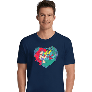 Daily_Deal_Shirts Premium Shirts, Unisex / Small / Navy Mermaid Love