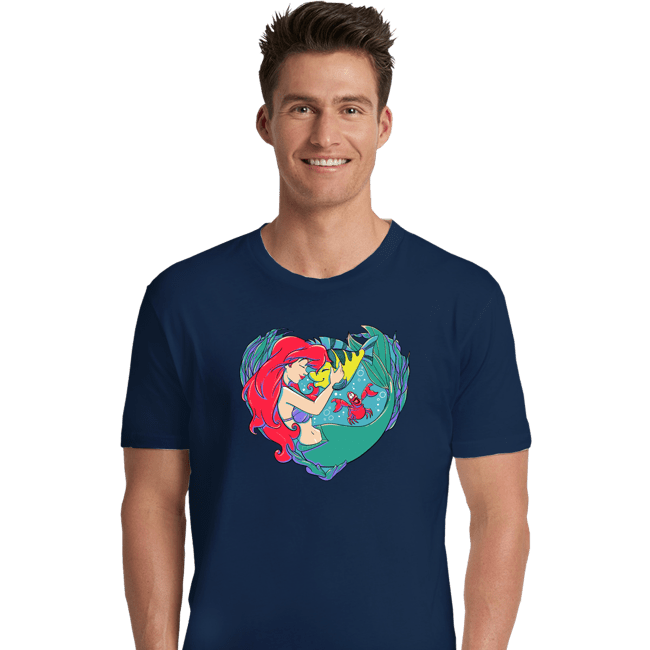 Daily_Deal_Shirts Premium Shirts, Unisex / Small / Navy Mermaid Love