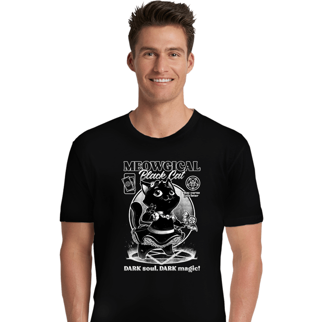 Shirts Premium Shirts, Unisex / Small / Black Magical Black Cat Girl