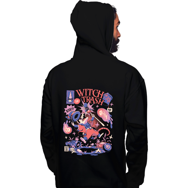 Daily_Deal_Shirts Pullover Hoodies, Unisex / Small / Black Witch Trash