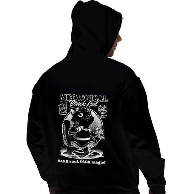 Shirts Pullover Hoodies, Unisex / Small / Black Magical Black Cat Girl