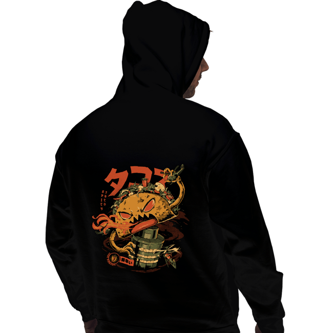 Daily_Deal_Shirts Pullover Hoodies, Unisex / Small / Black Spicy Taco Attack