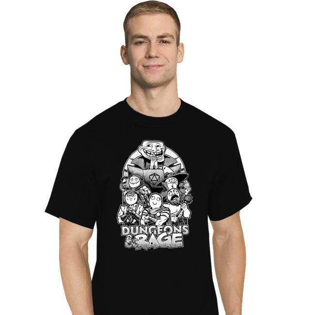 Daily_Deal_Shirts T-Shirts, Tall / Large / Black Dungeons & Rage