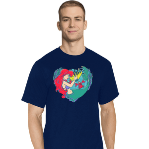 Daily_Deal_Shirts T-Shirts, Tall / Large / Navy Mermaid Love
