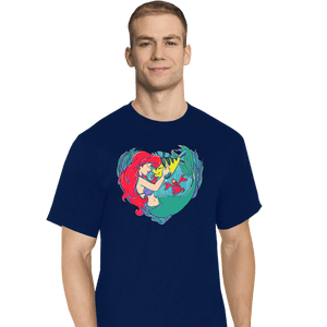 Daily_Deal_Shirts T-Shirts, Tall / Large / Navy Mermaid Love