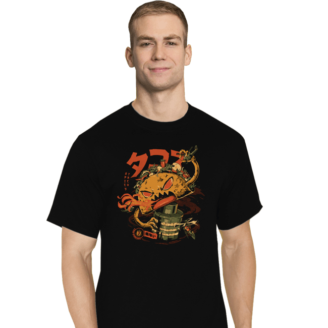 Daily_Deal_Shirts T-Shirts, Tall / Large / Black Spicy Taco Attack