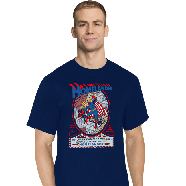 Secret_Shirts T-Shirts, Tall / Large / Navy Homelander Comic