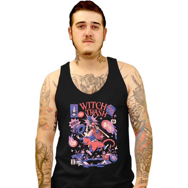 Daily_Deal_Shirts Tank Top, Unisex / Small / Black Witch Trash