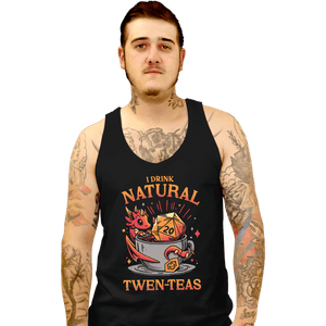 Daily_Deal_Shirts Tank Top, Unisex / Small / Black D20 Tea Time