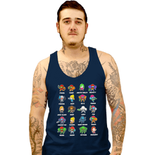 Load image into Gallery viewer, Secret_Shirts Tank Top, Unisex / Small / Navy The Many Suits Of Samus!
