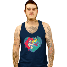 Load image into Gallery viewer, Daily_Deal_Shirts Tank Top, Unisex / Small / Navy Mermaid Love
