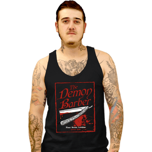 Daily_Deal_Shirts Tank Top, Unisex / Small / Black The Demon Barber.