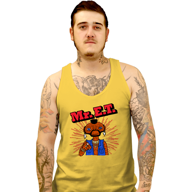 Daily_Deal_Shirts Tank Top, Unisex / Small / Gold Mr. E.T.