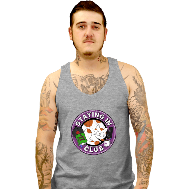 Secret_Shirts Tank Top, Unisex / Small / Sports Grey Staying In Club